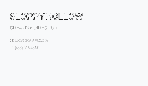 SloppyHollow Business Card