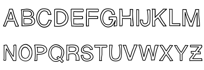 SloppyHollow Font LOWERCASE