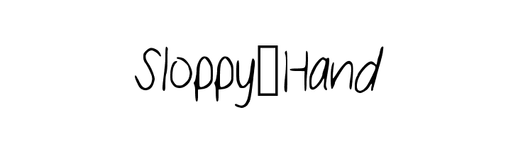 Sloppy_Hand Font
