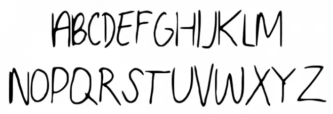 Sloppy_Hand 字体 大写