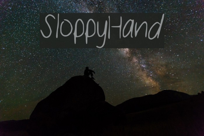 Sloppy_Hand Font examples