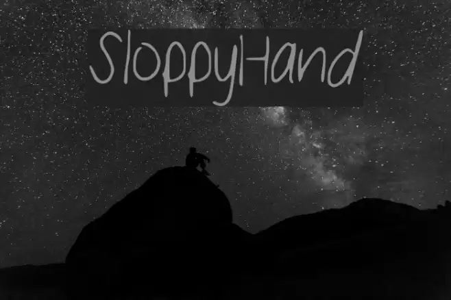 Sloppy_Hand Font examples