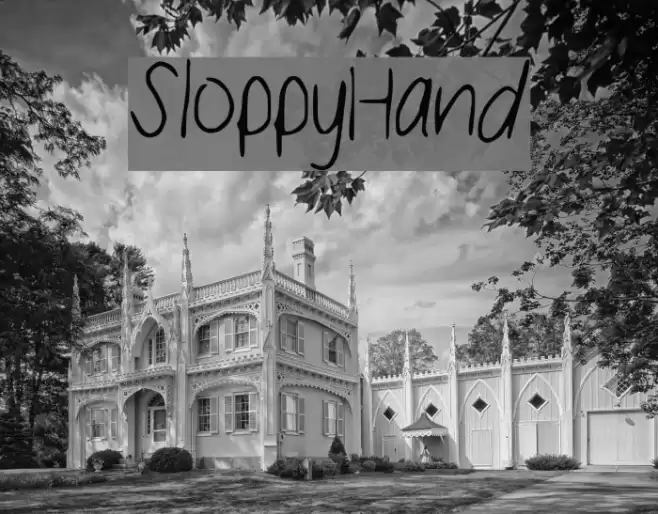 Sloppy_Hand Font examples