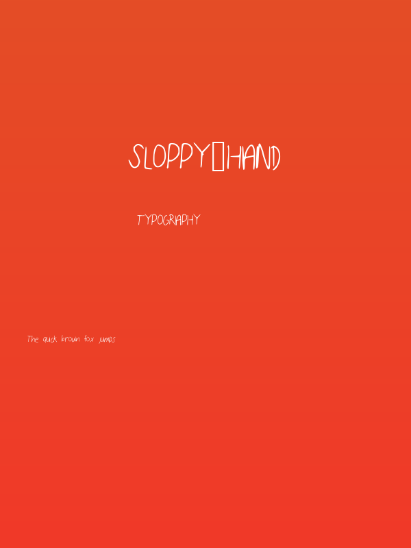 Sloppy_Hand Poster