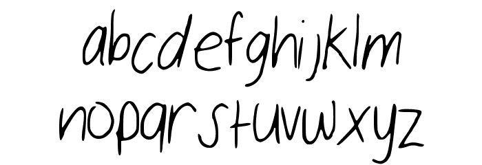 Sloppy_Hand Font LOWERCASE