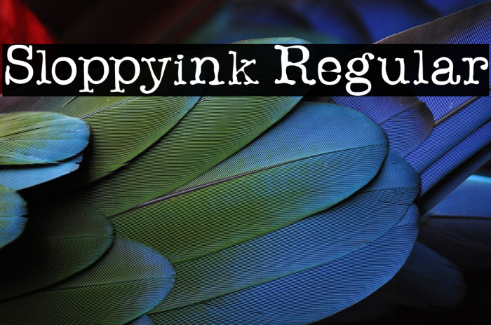 Sloppyink Regular Fonte examples