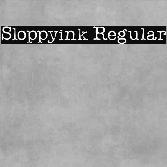 Sloppyink Regular Font examples