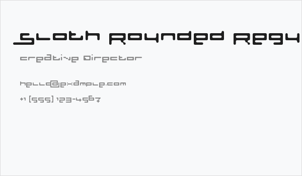 Sloth Rounded Regular Business Card