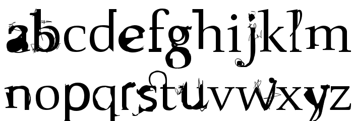 Sloth Font LOWERCASE