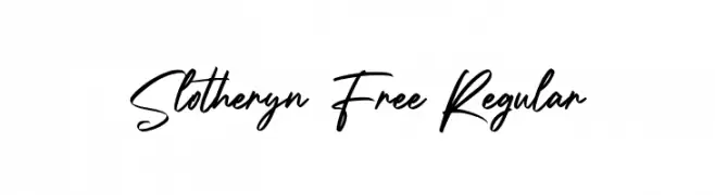 Slotheryn Free Regular  Скачать бесплатные шрифты