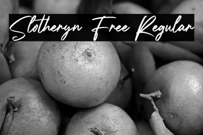 Slotheryn Free Regular Font examples