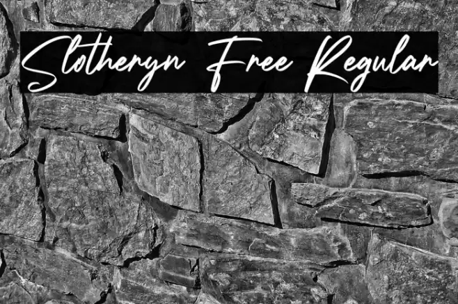 Slotheryn Free Regular Font examples