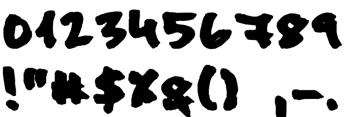 Slouch... Font OTHER CHARS