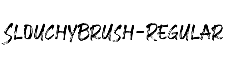 SlouchyBrush-Regular Font