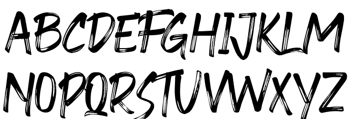 SlouchyBrush-Regular Fonte MAIÚSCULAS