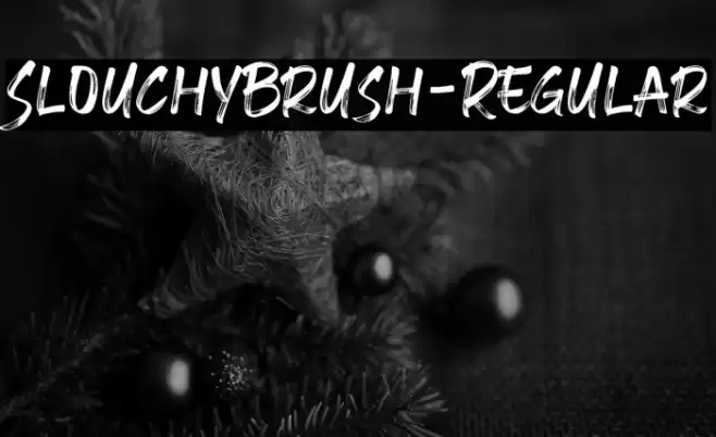 SlouchyBrush-Regular Caratteri examples