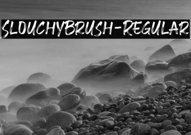 SlouchyBrush-Regular Caratteri examples