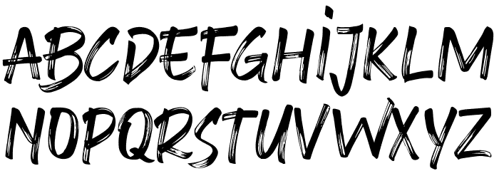 SlouchyBrush-Regular Polices MINUSCULES