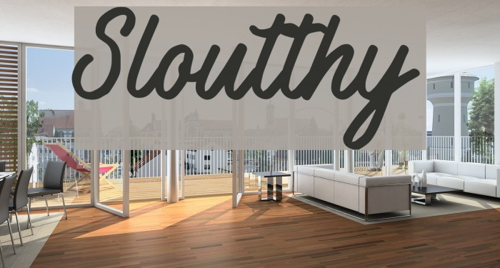 Sloutthy Font examples