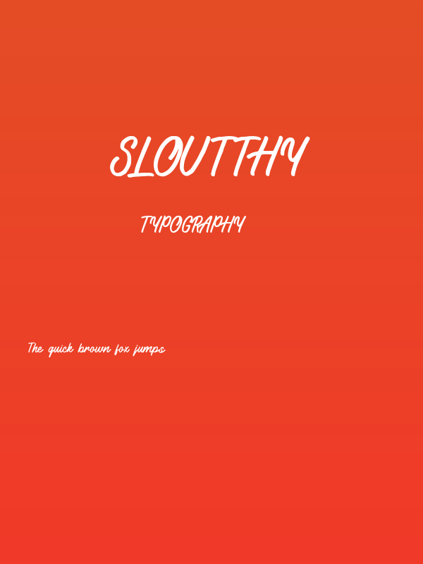 Sloutthy Poster