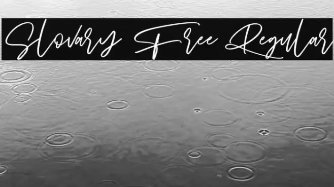 Slovary Free Regular Font examples