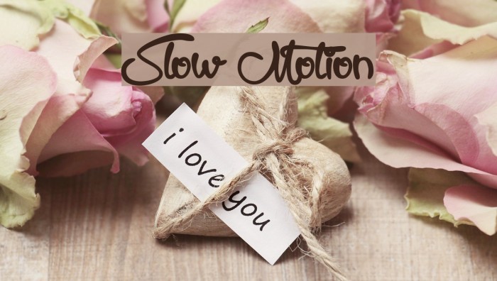 Slow Motion Font examples