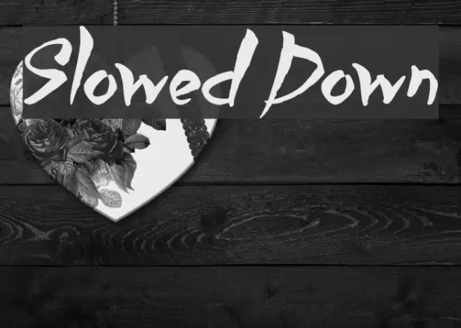 Slowed Down Font examples
