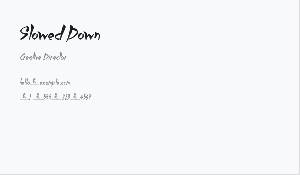 Slowed Down Business Card