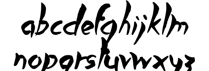 Slowed Down Font LOWERCASE