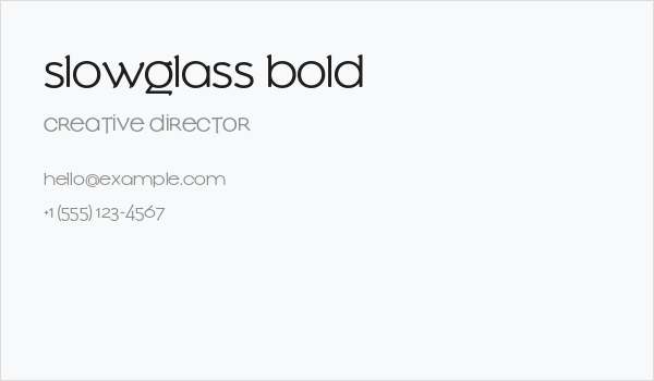 Slowglass Bold Business Card
