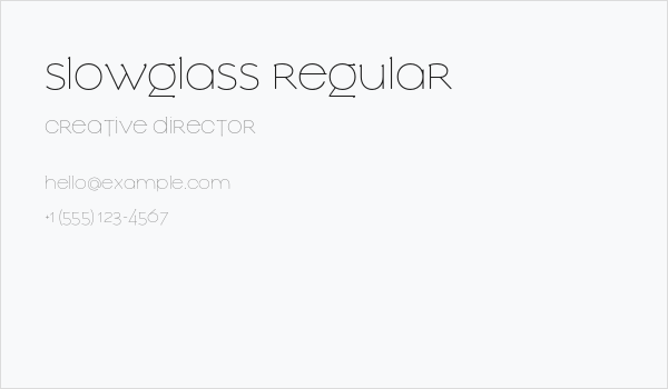 Slowglass Regular Business Card
