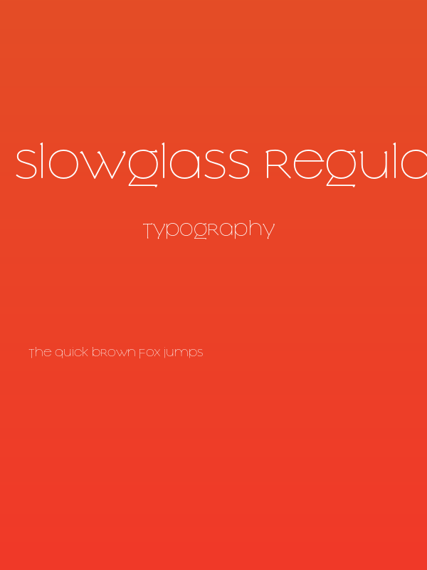 Slowglass Regular Poster