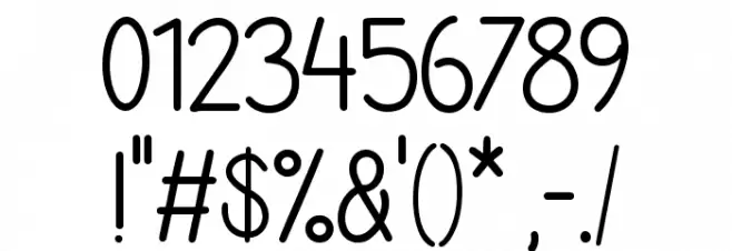 Slowly Lovely Sans Font OTHER CHARS