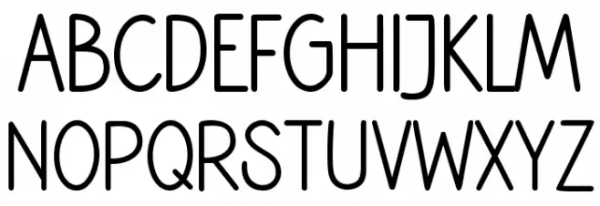 Slowly Lovely Sans Font UPPERCASE