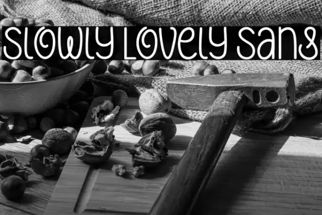 Slowly Lovely Sans Font examples
