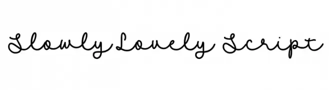 Slowly Lovely Script Schriftart