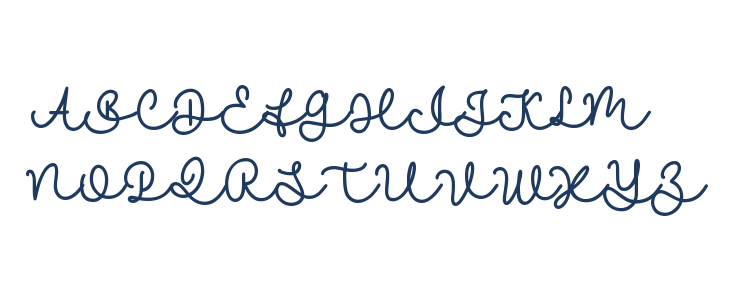 Slowly Lovely Script Uppercase