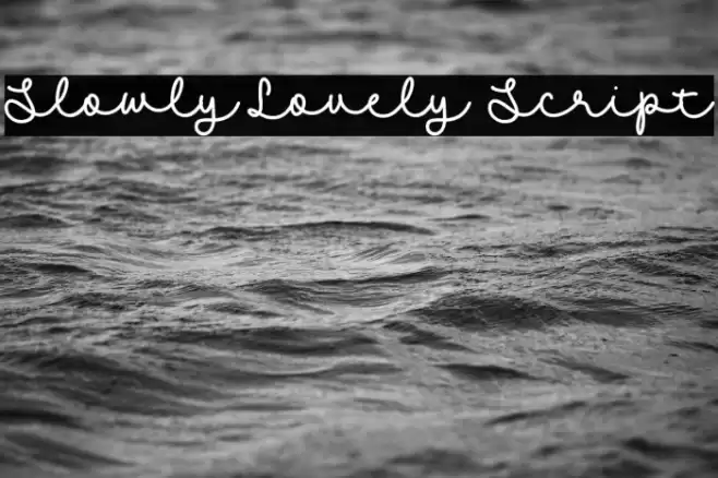 Slowly Lovely Script Schriftart examples