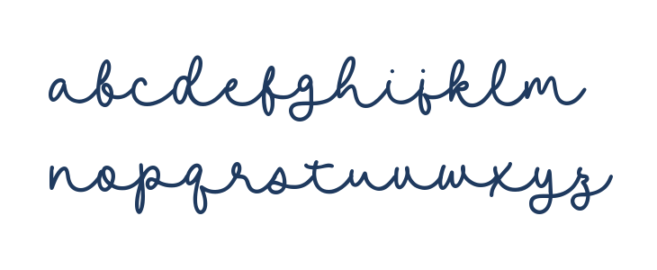 Slowly Lovely Script Lowercase