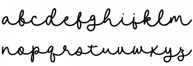 Slowly Lovely Script Schriftart Kleinbuchstaben