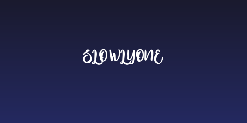 SlowlyOne Social Header