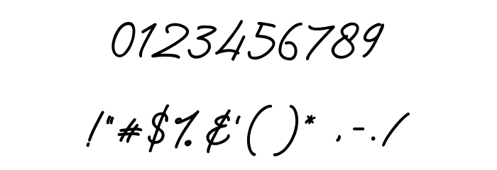 SlowlySignature Font OTHER CHARS