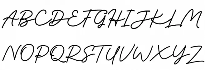 SlowlySignature फ़ॉन्ट अपरकेस