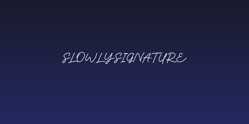 SlowlySignature Social Header