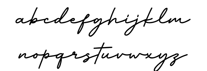 SlowlySignature Font LOWERCASE