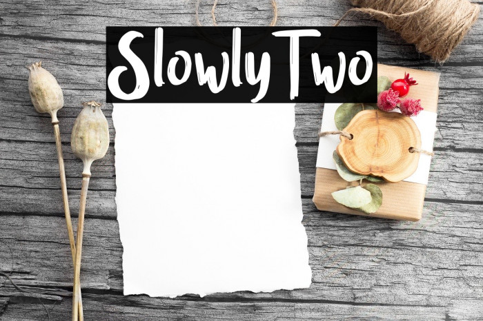 SlowlyTwo Font examples