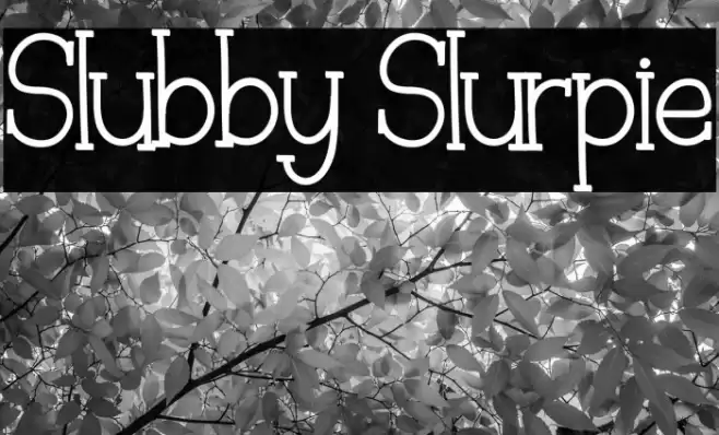 Slubby Slurpie Font examples