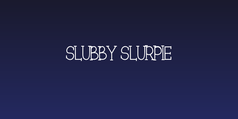 Slubby Slurpie Social Header