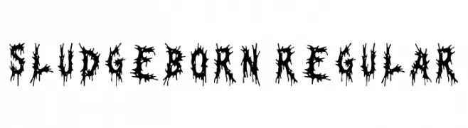 Sludgeborn Regular خط