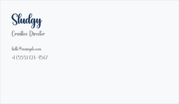 Sludgy Business Card